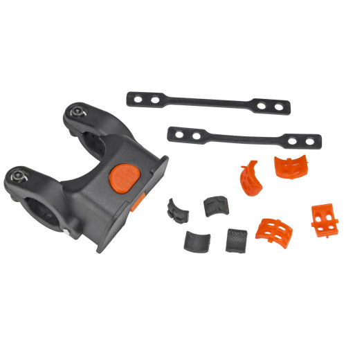 Basket front Azimut w/ plastic OVERSIZE bracket 34x25x26cm white