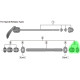 Lock nut unit Shimano FH-TX500 right