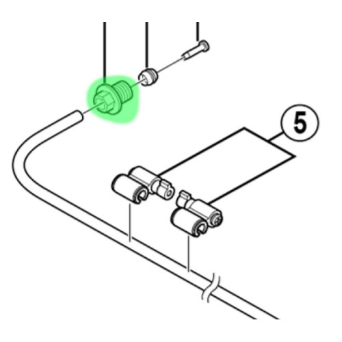 Disc brake hose connecting bolt Shimano SM-BH90 flange