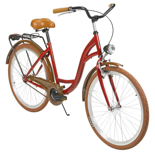 Bicycle AZIMUT City Lux 26" 2025 bordo-brown