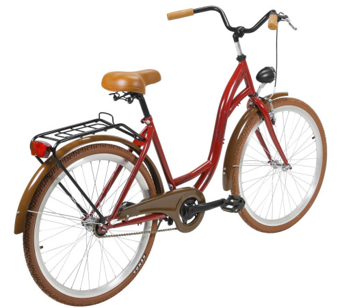 Bicycle AZIMUT City Lux 26" 2025 bordo-brown