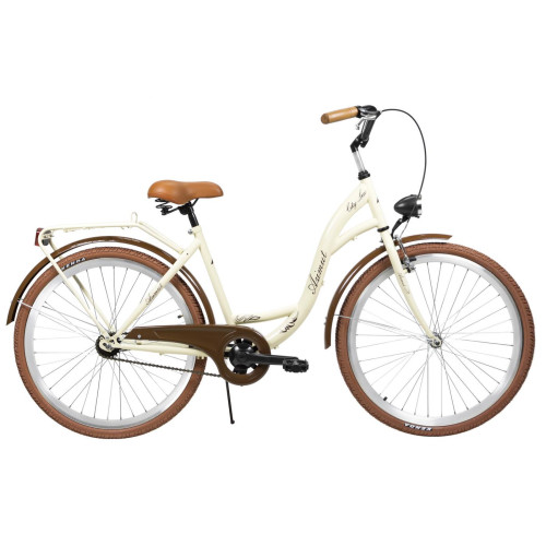 Bicycle AZIMUT City Lux 26" 2025 cream-brown