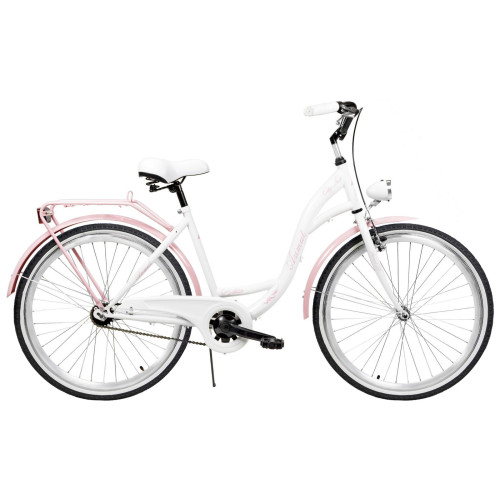 Bicycle AZIMUT City Lux 26" 2025 white-pink