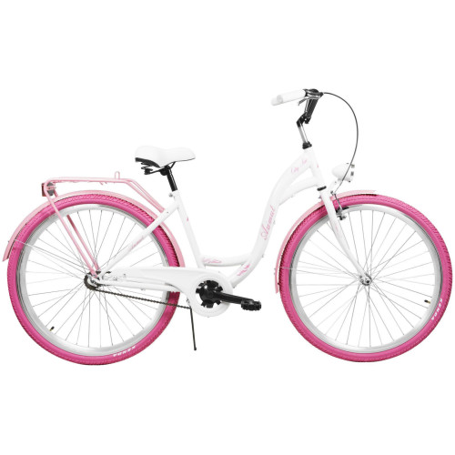 Bicycle AZIMUT City Lux 28" 2025 white-pink