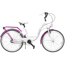 Velosipēds AZIMUT Julie 24" 3-speed 2023 white-violet