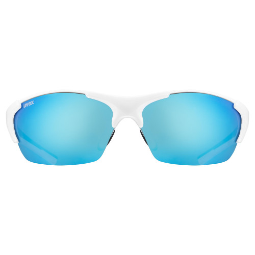 Glasses Uvex Blaze III white black mat / mirror blue