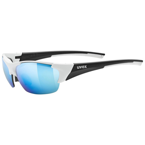 Glasses Uvex Blaze III white black mat / mirror blue
