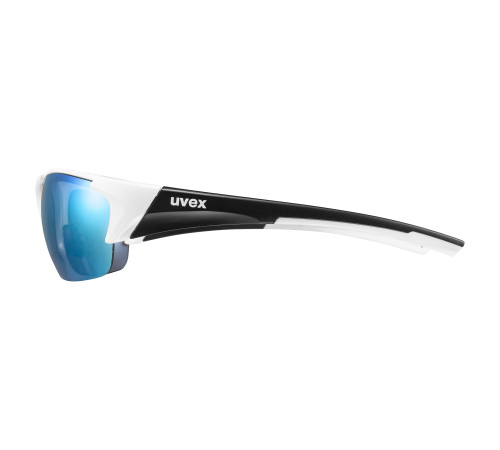 Glasses Uvex Blaze III white black mat / mirror blue