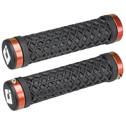 Stūres rokturu ODI Vans® Lock-On Black w/ Orange Clamps