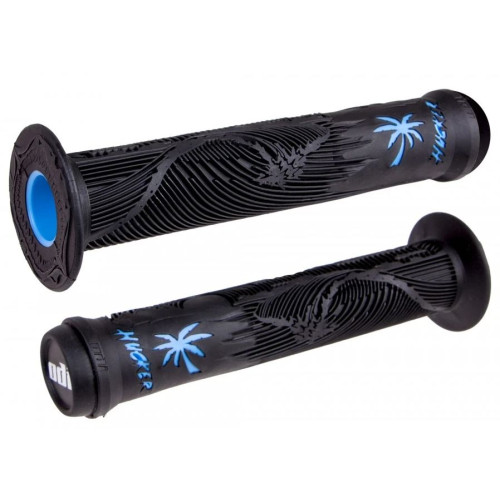 Stūres rokturu ODI Hucker Signature 160mm No Flange Black/Blue