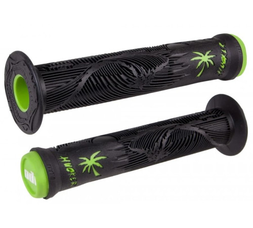 Stūres rokturu ODI Hucker Signature 160mm No Flange Black/Green