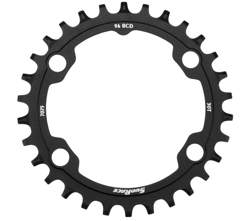 Chainring SunRace CRMX30 Narrow-Wide Asymmetric Alu 96BCD 30T