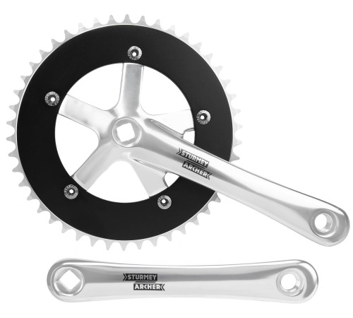Front crankset Sturmey-Archer 170mm 1-speed silver-46T