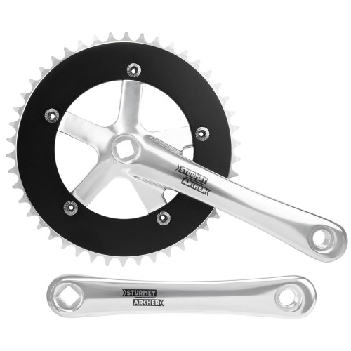 Front crankset Sturmey-Archer 170mm 1-speed silver-46T