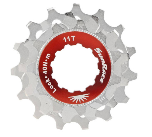 Sprocket set SunRace SPCS10 11-13-15T 10-speed with lockring metallic