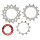 Sprocket set SunRace SPCS11 11-13-15T 11-speed with lockring metallic