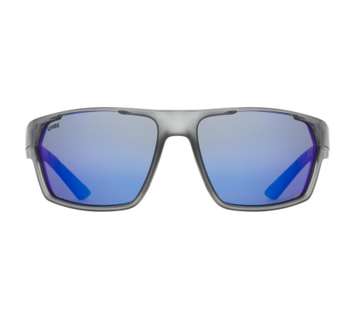 Glasses Uvex Sportstyle 233 P smoke mat / mirror blue