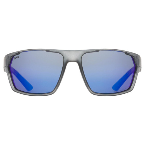 Glasses Uvex Sportstyle 233 P smoke mat / mirror blue
