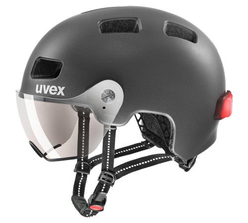 Helmet Uvex Rush visor black-silver mat-58-61CM