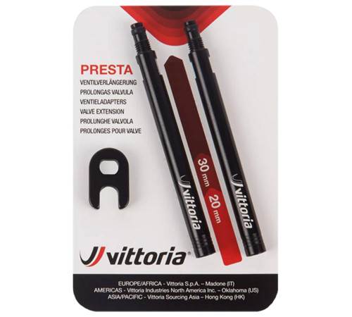 Valve extension Vittoria 30mm (2 pcs. in alu + spanner)