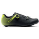 Velo apavi Northwave Core Plus 2 Road black-yellow fluo-44