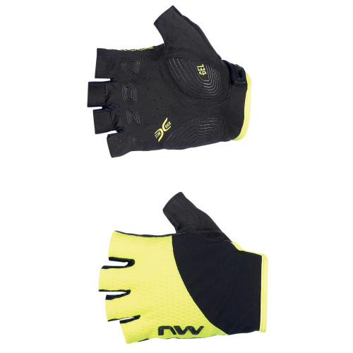 Gloves Northwave Fast Short yellow fluo-black-S