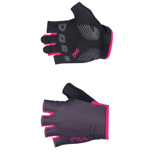 Gloves Northwave Active WMN Short dark grey-pink-M
