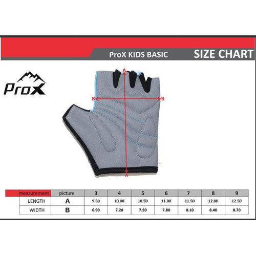 Gloves ProX Kids Basic blue-S/8