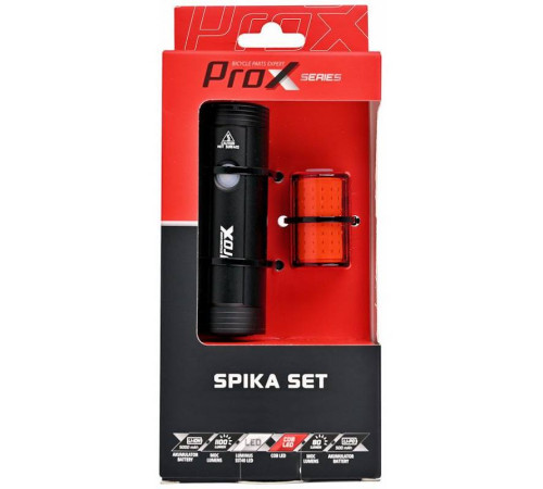 Apgaismojums komplekt ProX Spika 1100Lm + Zera S 80Lm USB