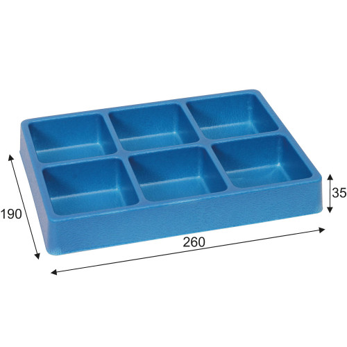Workshop table part Cyclus Tools Tray with 6 compartments (720672)