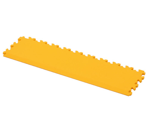 Workshop floor tile part Cyclus Tools PVC end strip 50x13.5x0.7cm yellow (730022)