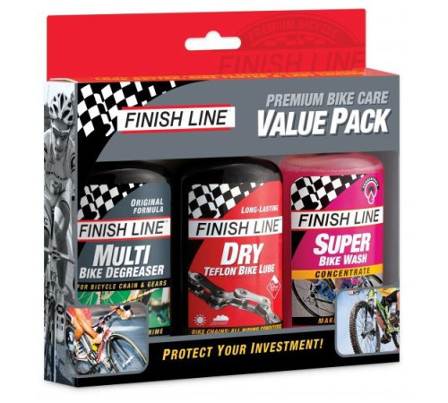 Chain care kit Finish Line Value Pack Dry 3 pcs. x 120ml
