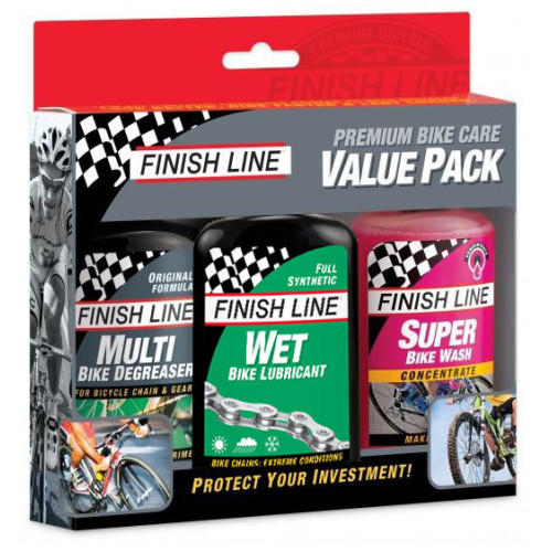 Chain care kit Finish Line Value Pack Wet 3 pcs. x 120ml