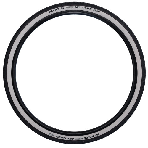 Tire 27" Schwalbe Road Cruiser HS 484, GreenCompound Wired 28/32-630 / 27x1 1/4 Whitewall