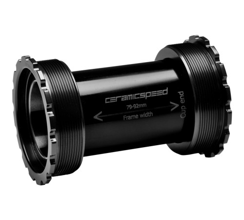 BB-set CeramicSpeed T47 / Threaded 47X86/85 All 30mm crank spindles black (105150)