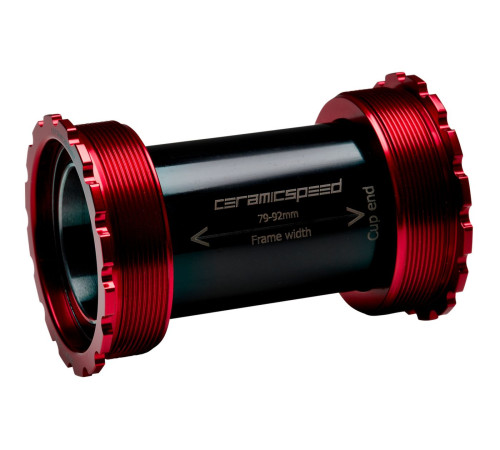 BB-set CeramicSpeed T47 / Threaded 47X86/85 All 30mm crank spindles red (105153)