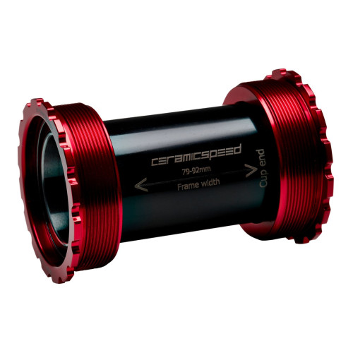 BB-set CeramicSpeed T47 / Threaded 47X86/85 All 30mm crank spindles red (105153)