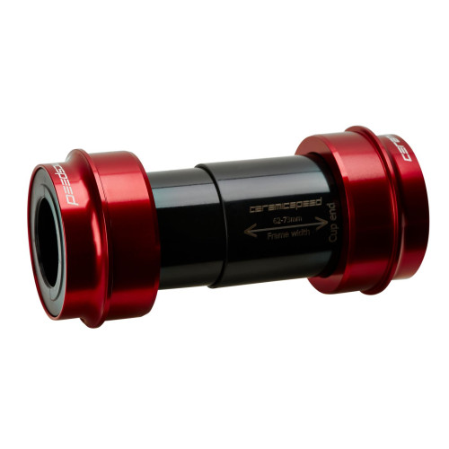 BB-set CeramicSpeed Road Coated PF30 / PF46X68 for Shimano/FSA/Rotor 24mm red (101383)