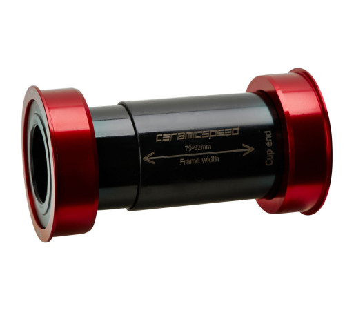 BB-set CeramicSpeed Coated EVO386 / PF46X86 for Shimano/FSA/Rotor 24mm red (101434)