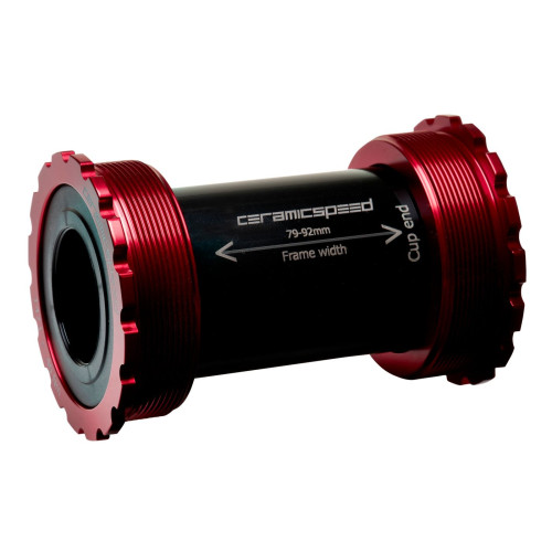 BB-set CeramicSpeed Coated T47 / Threaded 47X86/85 for Shimano/FSA/Rotor 24mm red (105157)