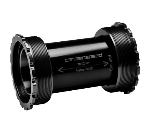 BB-set CeramicSpeed Coated T47 / Threaded 47X86/85 All 30mm crank spindles black (105156)