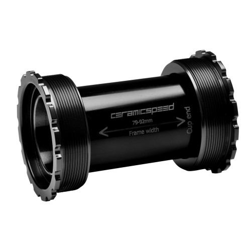 BB-set CeramicSpeed Coated T47 / Threaded 47X86/85 All 30mm crank spindles black (105156)