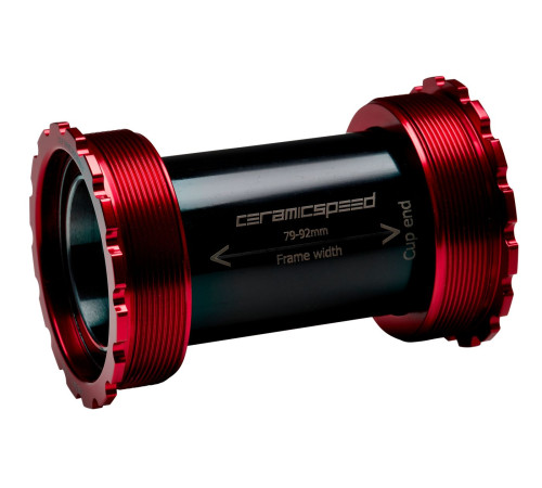 BB-set CeramicSpeed Coated T47 / Threaded 47X86/85 All 30mm crank spindles red (105159)