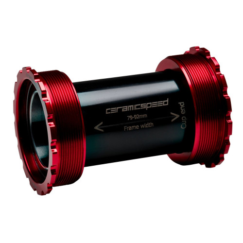 BB-set CeramicSpeed Coated T47 / Threaded 47X86/85 All 30mm crank spindles red (105159)
