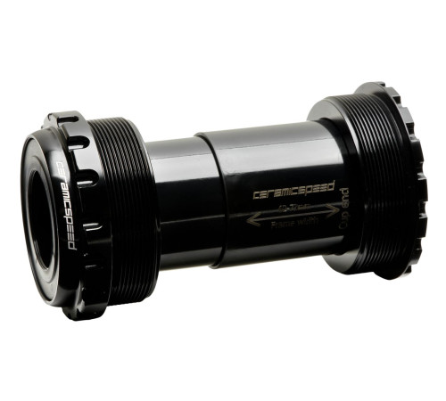 BB-set CeramicSpeed Coated T47a / Threaded 47X77 for Shimano/FSA/Rotor 24mm black (109646)