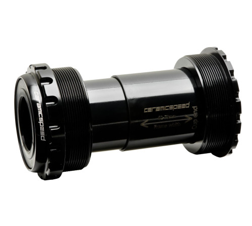 BB-set CeramicSpeed Gravel Coated T47a / Threaded 47X77 for Shimano/FSA/Rotor 24mm black (110956)