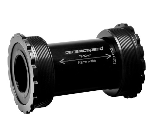 BB-set CeramicSpeed Gravel Coated T47 / Threaded 47X86/85 for Shimano/FSA/Rotor 24mm black (110957)