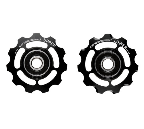 Tension and guide pulley set CeramicSpeed for Shimano 11s road Alloy 607 black (101692)