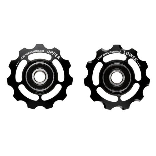 Tension and guide pulley set CeramicSpeed for Shimano 11s road Alloy 607 black (101692)