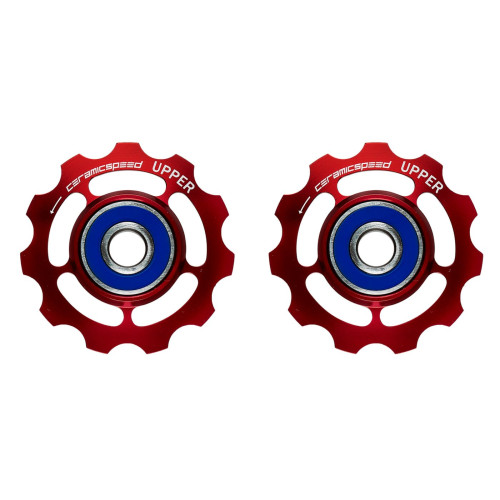 Tension and guide pulley set CeramicSpeed for SRAM 11s Alloy 626 red (101700)